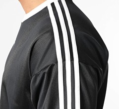 RARE! NEW MEN’S ADIDAS ORIGINALS TREFOIL JACQUARD SHIRT ~SIZE LARGE #JW587 BLACK
