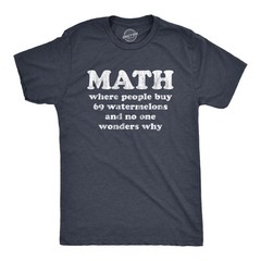 Mens Math Is Where People Buy 69 Watermelons and No One Wonders Why T Shirt