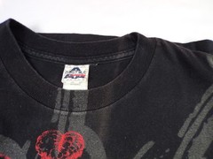 Vintage WWE SAVE US Y2J T Shirt Mens L Black w/Red Dragons & Chains Cotton G25