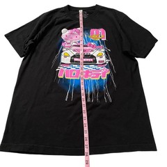 Hello Kitty Tokyo Speed Racing Shirt Large Black Cotton JDM Anime Cyberpunk Tee