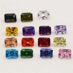 15pcs 8x10mm Octangle Cut 5A Cubic Zirconia Stone Mix 15 Colors Loose CZ Synt…
