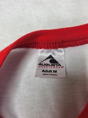 Andover Indians White and Red Raglan Long Sleeve Baseball Tee. Medium.