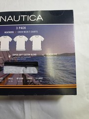 NAUTICA 3 Pack Shirts Men’s Medium Cotton Crew Neck Classic Fit Soft