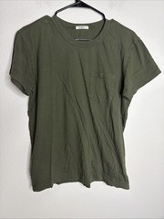 Buck Mason T-Shirt Men’s Small Green Wash Toughknit Pocket Crew Tee USA Made EUC