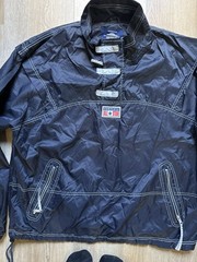 Converse Navy Stitch Logo Patch Old Skool Half-Zip Pullover Anorak XL