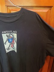 Vintage Anti-Flag Bombs Dropped Political Street Punk Rock Band Shirt 2XL