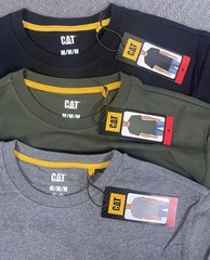 CAT Men’s Pocket Tee Lot of 3 Black, Green & Gray Pick Your Size NWT