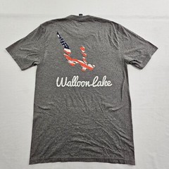 Walloon Lake MI USA District Gray Short Sleeve Tri-Blend T-Shirt Men’s S