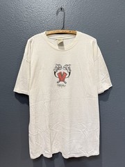 Vintage 90’s Mossimo Punchin The Clown White Cotton Tee Shirt XL USA