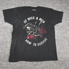 Of Mice & Men Band Shirt Mens L Black How To Survive Grim Reaper Graphic Tee