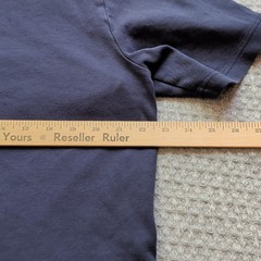 Mr P Porter Shirt Mens Medium Blue Solid Cotton Crewneck T-Shirt Made Portugal