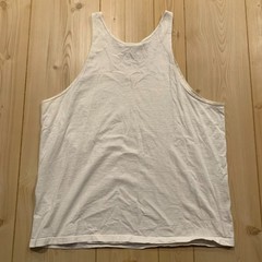Vintage Y2K Trend Basics Streetwear Grunge Punk Hip-Hop Skater White Tank Top XL