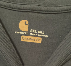 NWOT Carhartt Original Fit 2XL Regular Pocket Logo Cotton Crew T-Shirt NEW