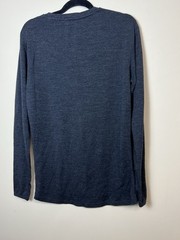 Merino Tech 100% Merino Wool Base Layer Top Mens L Dark Grey Long Sleeve 320 EUC