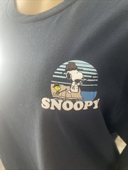 Size XL-PEANUTS-Snoopy Long Sleeve T Shirt Hybrid Appeal Keepin’it Real Blue New