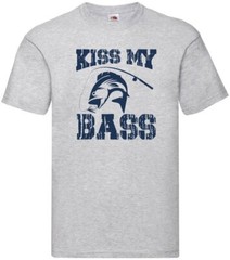 Fishing Kiss My Bass Humour Novelty T Shirt Various Colours And Sizes