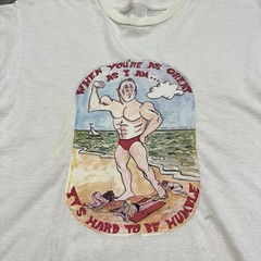 Vintage 70s Humble Funny Beach T Shirt Size Medium