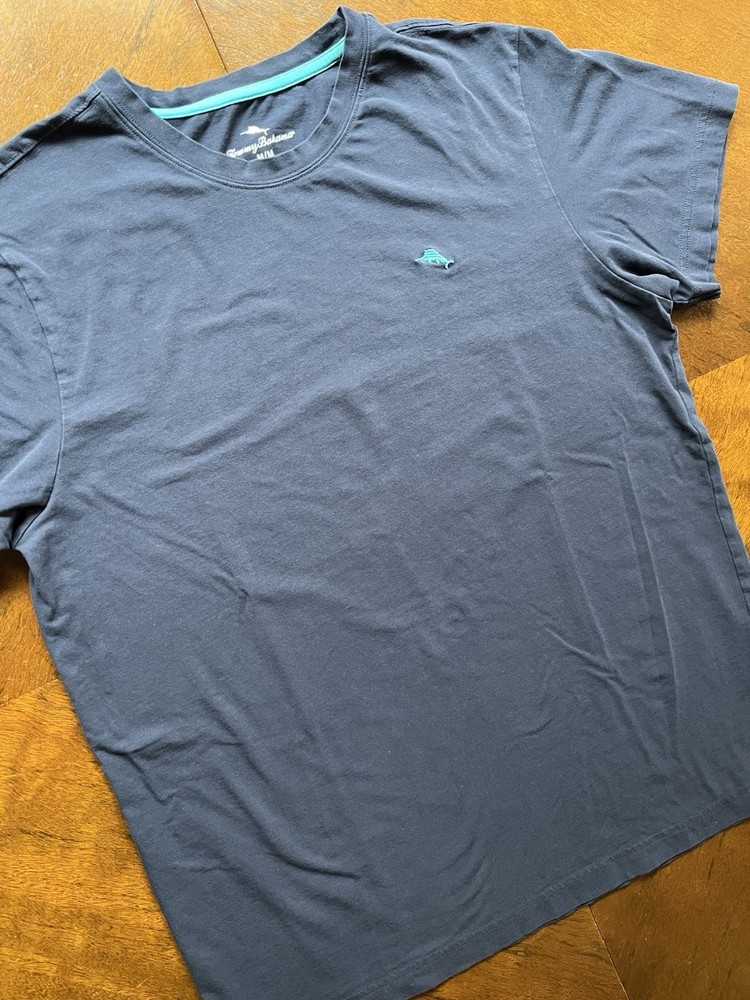 Tommy Bahama Short Sleeve Crew Neck T-shirt ~ Premium Cotton ~ Men’s M Navy Blue