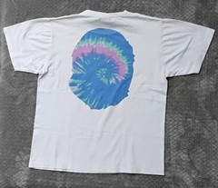 BAPE Pigment Tie Dye Big Ape Head Tee White Blue Purple M