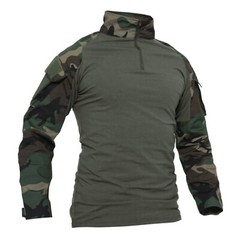 Mens Tactical T-Shirt Long Sleeve Casual Work Rip-Stop Outdoor Hiking Sport Tops