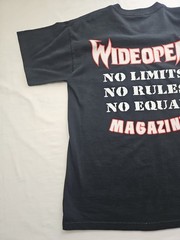Wide Open Magazine David Mann T-shirt Black Motorcycle Men’s Medium 20.5″×28″