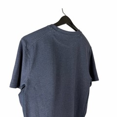 Mens Y2K Nike Embroidered Micro Swoosh Essential Stretch Blue Shirt Size L