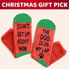 Funny Christmas Socks for Women – Holiday Dog Mom Socks, Secret Santa Christm…