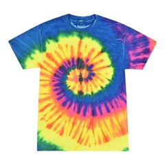 Tie Dye T-Shirts Multi-Color Kids & Adult Short Sleeve Cotton Colortone