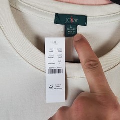 J Crew Shirt Mens Large Beige Cotton Tight Knit Relaxed Fit Workwear Outdoor