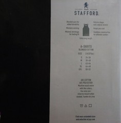 Stafford 4-Pack Men’s Blended Cotton Dry+Cool Ribbed Tank Top A-Shirts Black