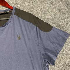 Spyder Active Tee Shirt Mens XXL Blue Short Sleeve Crew Neck Reflective Proweb