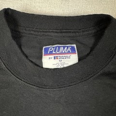 Vintage Pluma Blank Black Y2K T Shirt Plain Simple Basic Tee 2000s 90s Medium