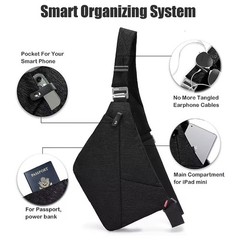 OSOCE Anti-Theft Waterproof Shoulder Backpack Sling Chest Crossbody Bag Cover
