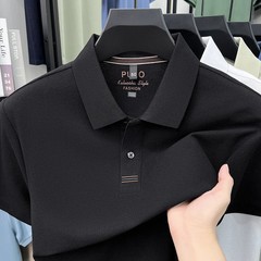 100% pure cotton short sleeve polo shirt high-quality brand solid color business