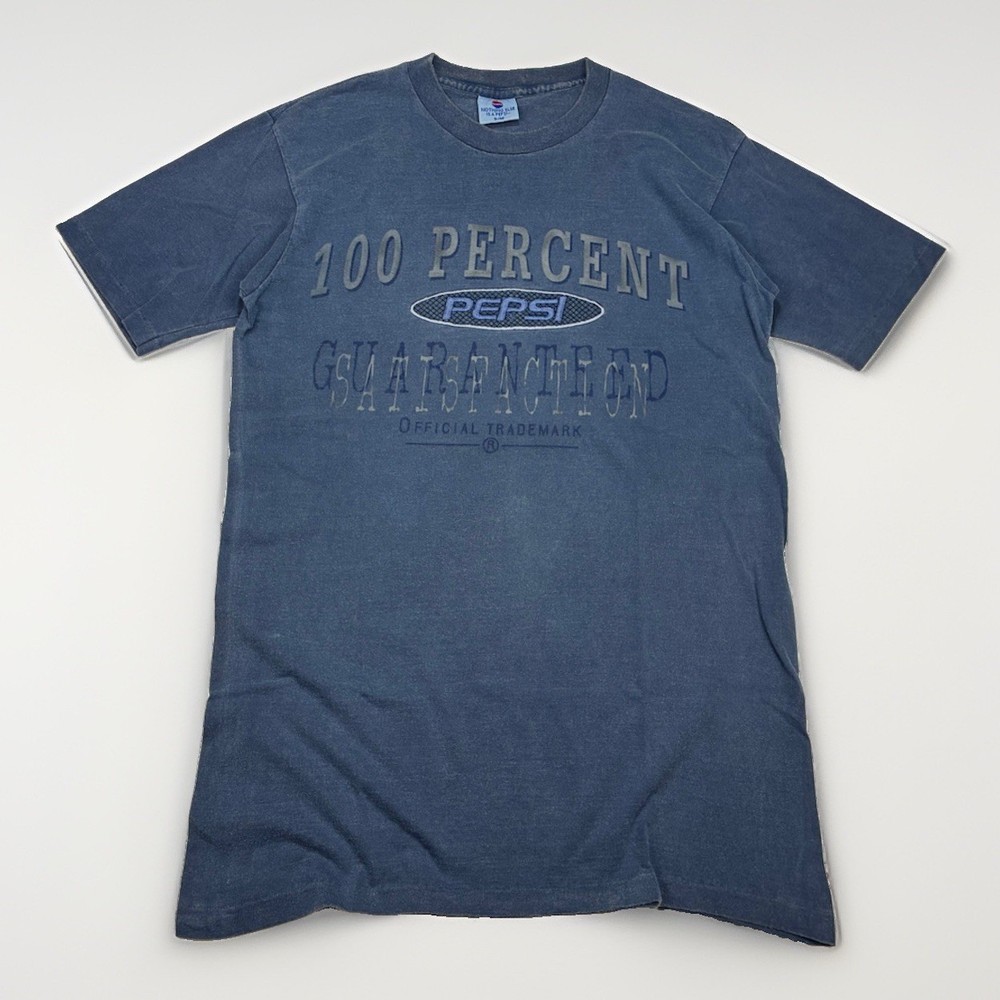 Vintage Pepsi 100% Guaranteed Satisfaction USA Single Stitch Graphic T Shirt S/M