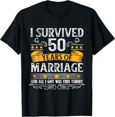 50th Wedding Anniversary shirt Couples Husband Wife 50 Years T-Shirt