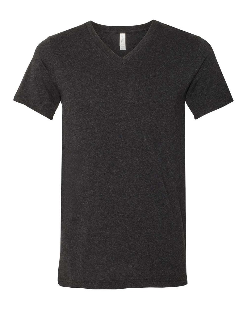 Bella+Canvas 3005CVC Unisex Heather CVC V-Neck Tee Ultra-Soft Retail Fit Blank T