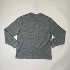 Vince Shirt Mens L Large Gray Thermal Knit Cotton Blend Crew Neck Long Sleeve