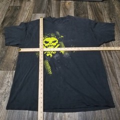Vintage Voodoo Ride Green Skull Dale Earnhardt Jr. T Shirt 2XL Faded (Dark Spots