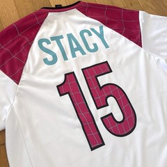 Spider Man Gwen Stacy Baseball Jersey Mens Large White Pink Marvel Rare