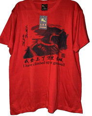I CLIMBED THE GREAT WALL Shirt Mens 2XL China Souvenir Tourist Short Sleeve RED