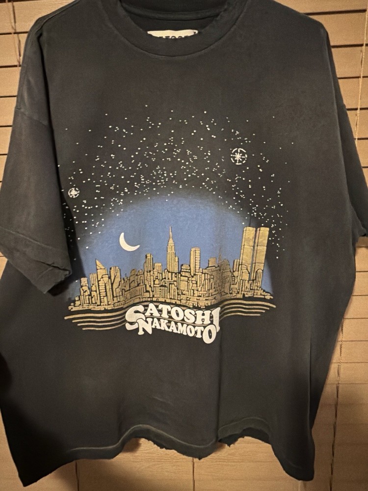 Satoshi Nakamoto “Tourist Tee” Black t shirt XL