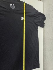 Taco Bell v-neck Employee T-shirt Mens M black solid graphic print workwear