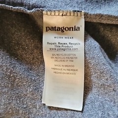 Patagonia Men’s L Gray Long Sleeve Crew Neck Graphic Logo T-Shirt
