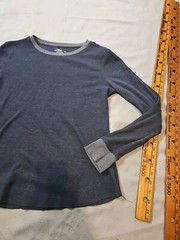 Crane Shirt Mens XL BLUE Thermal Base Layer Waffle Knit Casual Tee Top