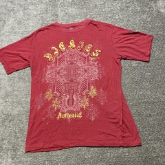 Dickies Authentic T Shirt Mens Large Burgundy Cotton Non Stretch Graphic Print