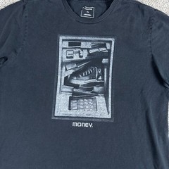 Converse Shirt Mens Extra Large Black White Money Chuck Taylor Casual