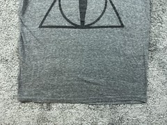 Deathly Hallows Shirt Mens Large Gray Harry Potter Tee Graphic Book Movie Magic