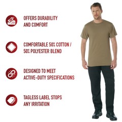 Men’s AR 670-1 Coyote Brown T-Shirt – Compliant w/ MultiCam & OCP Uniforms