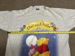 Vintage Disney Winnie The Pooh Sleep Shirt OSFA Day & Night READ STAINED Piglet